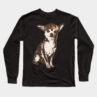 Newsboy Chihuahua Long Sleeve T-Shirt